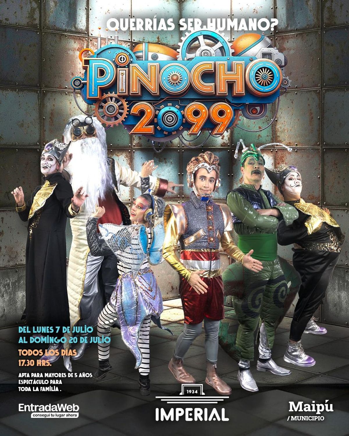 El espectáculo infantil de Pancho Carrasco dará funciones en vacaciones en el cine teatro Imperial de Maipú. El espectáculo infantil de Pancho Carrasco dará funciones en vacaciones en el cine teatro Imperial de Maipú.