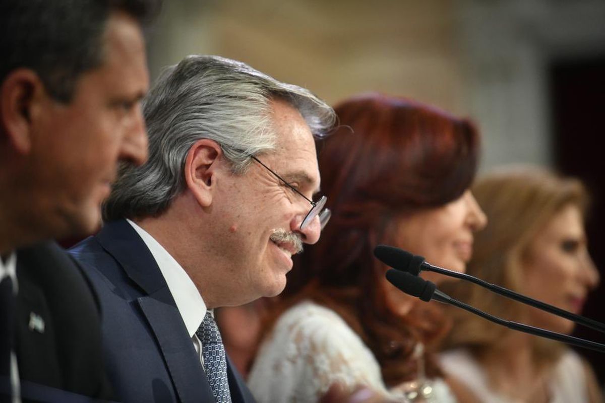 Fernández durante la apertura de sesiones ordinarias en el Congreso de la Nación. 
