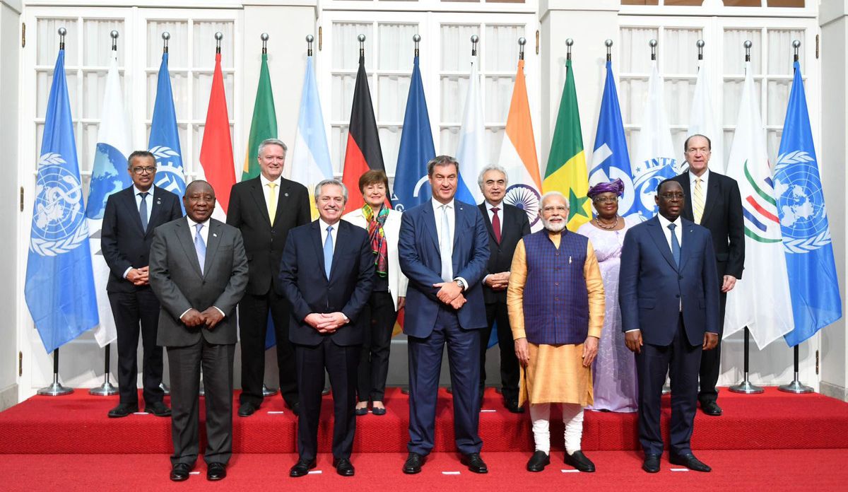 Alberto Fernández participó de la recepción del G7, saludó a Kristalina Georgieva y se reunió con el mandatario de la India
