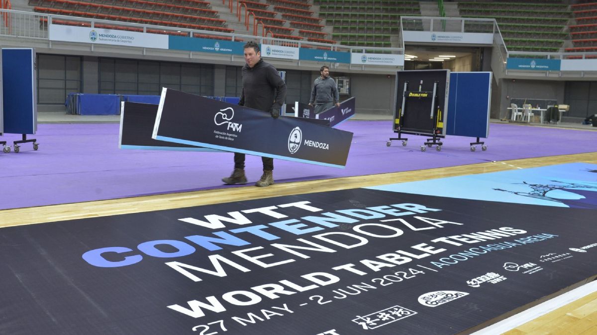El Aconcagua Arena se pone a punto y está todo listo para el inicio del WTT Contender Mendoza 2024 este lunes.