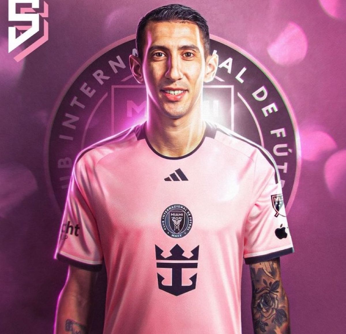 La imagen que circuló en las últimas horas sobre la posible llegada de Di María a Inter Miami. La imagen que circuló en las últimas horas sobre la posible llegada de Di María a Inter Miami. 