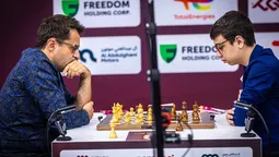 Faustino Oro arrancó de mayor a menor en el Mundial de blitz. Faustino Oro arrancó de mayor a menor en el Mundial de blitz.