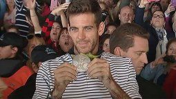 Del Potro tuvo una cálida recepción en su arribo al país
