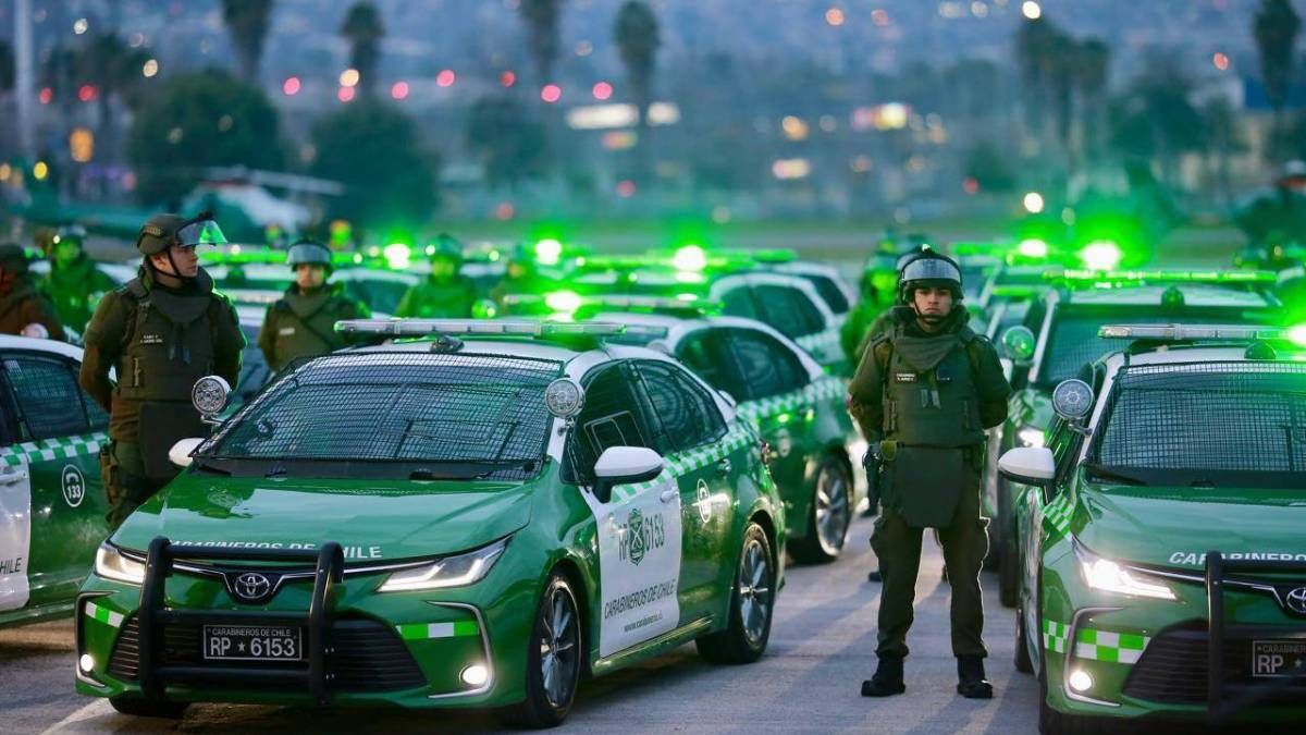 Carabineros de Chile en un operativo de seguridad.