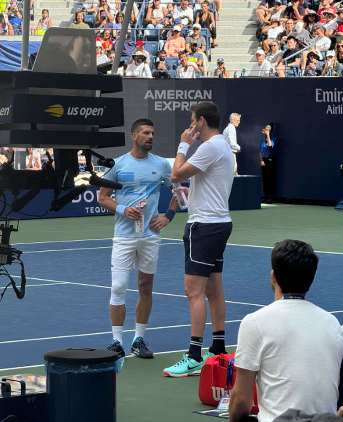 Novak Djokovic y Juan Martín Del Potro, encuentro entre campeones del US Open. Novak Djokovic y Juan Martín Del Potro, encuentro entre campeones del US Open.