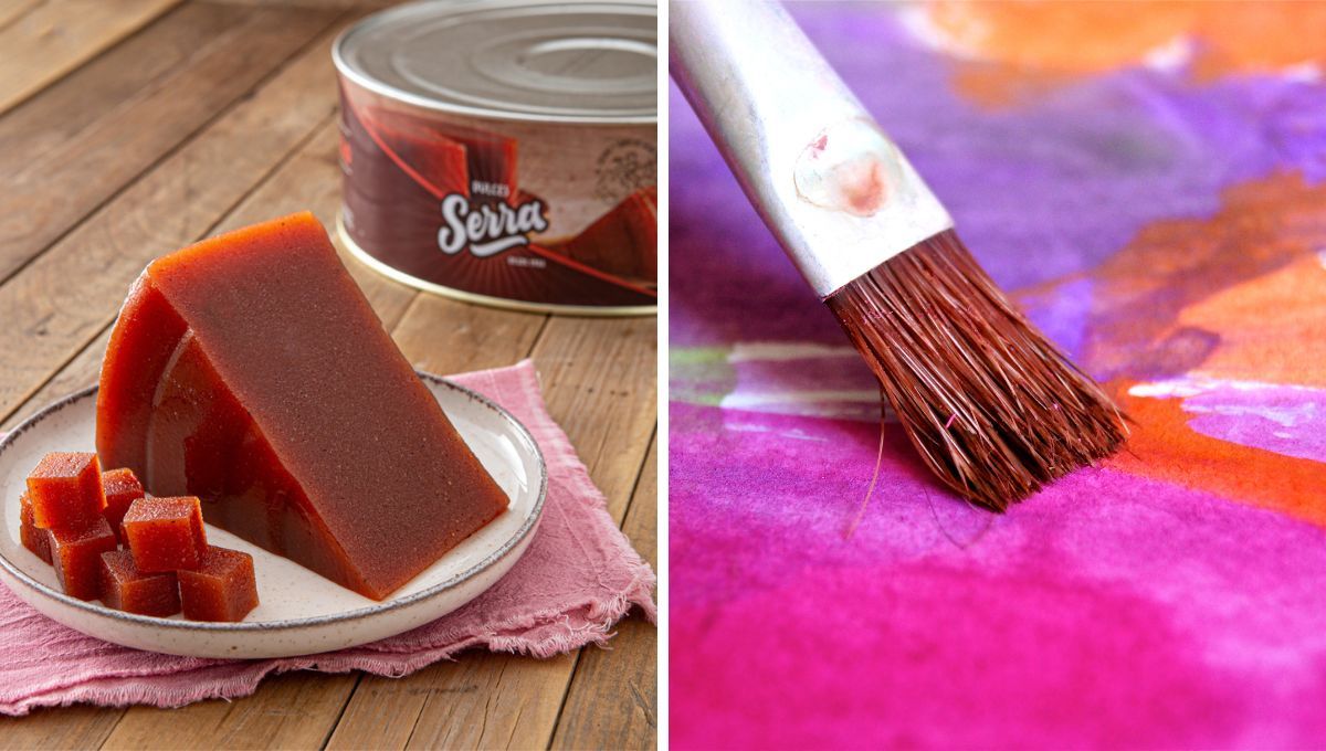 Con una lata de membrillo y un poco de pintura, crea esta hermoso centro de mesa