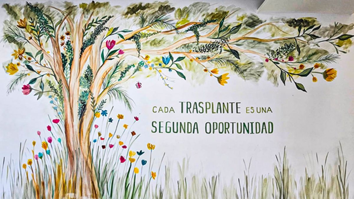 Un mural que celebra la vida en Hospital Privado Universitario de Córdoba. Un mural que celebra la vida en Hospital Privado Universitario de Córdoba.