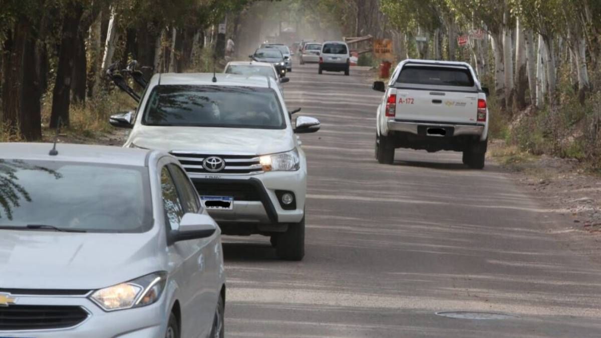 Una calle muy transitada de Chacras de Coria