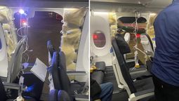 De película: salió al patio de su casa y encontró la puerta de un avión