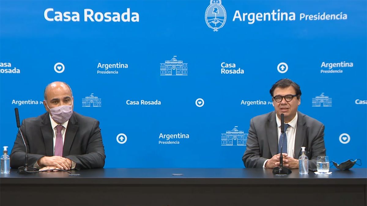 Juan Manzur y Claudio Moroni dieron una conferencia de prensa con las novedades sobre el salario mínimo, vital y móvil.