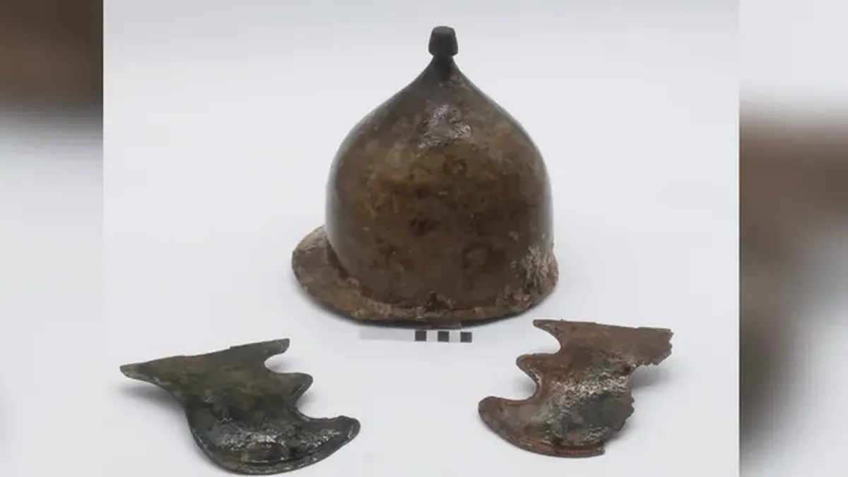 El casco es una reliquia de miles de años de antigüedad.