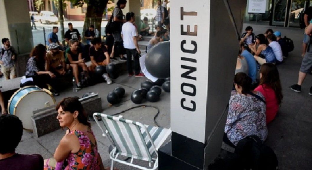 Protesta de trabadores del Conicet (foto archivo).