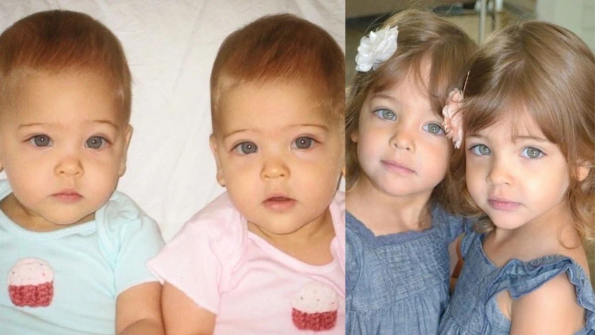 De chiquitas, las gemelas Leah y Ava. De chiquitas, las gemelas Leah y Ava.