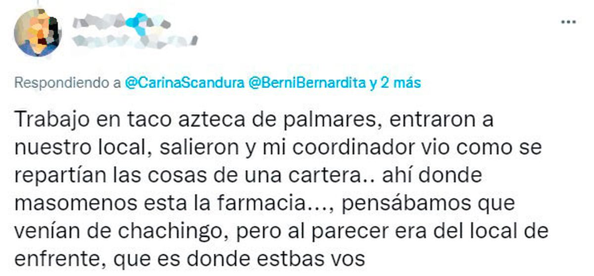 Un joven contó que su jefe vio como se repartían las cosas de la cartera.