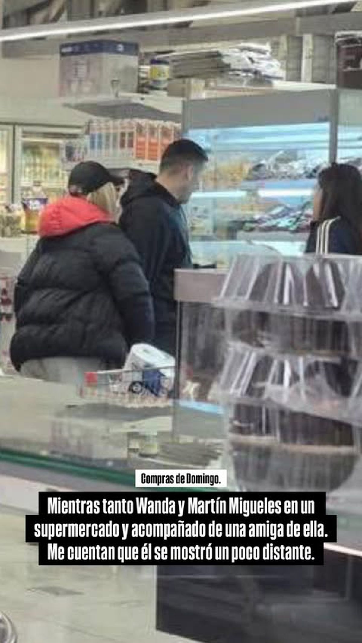 La foto viral de Wanda Nara y Martín Migueles en un supermercado. La foto viral de Wanda Nara y Martín Migueles en un supermercado.