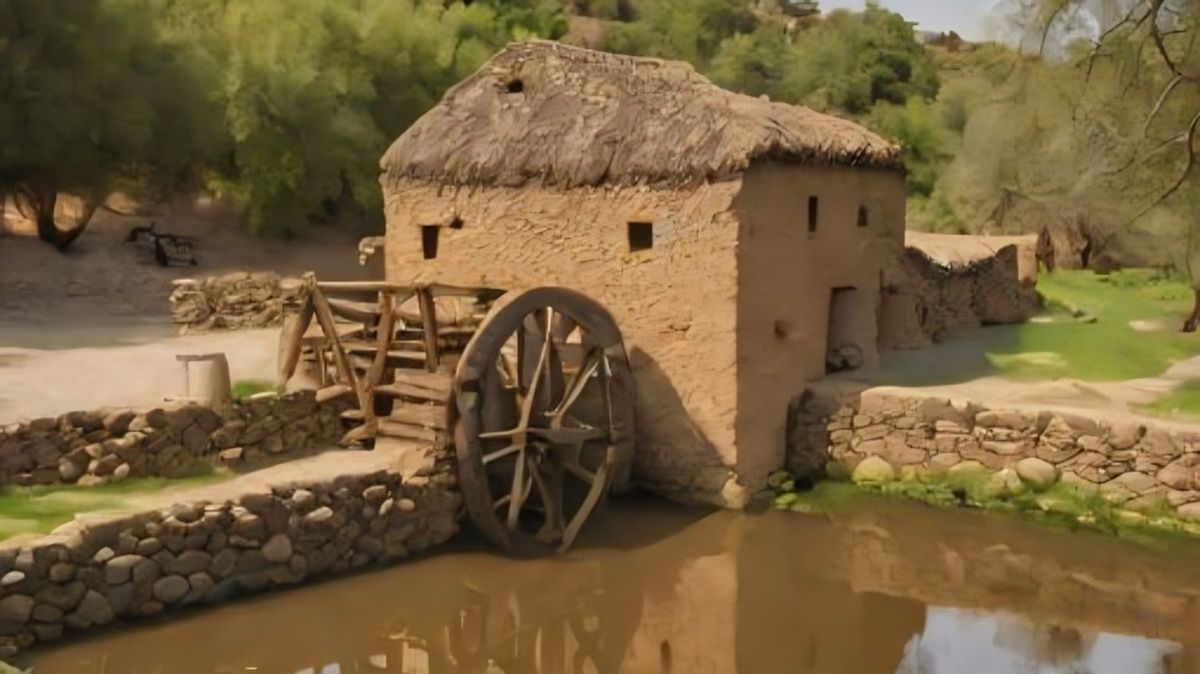 Una aproximación al molino de rodezno que ordenó construir San Martín, a partir de una imagen generada por inteligencia artificial. Una aproximación al molino de rodezno que ordenó construir San Martín, a partir de una imagen generada por inteligencia artificial.