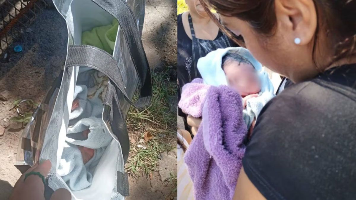 Impactante: un bebé recién nacido fue rescatado tras ser abandonado por una mujer.