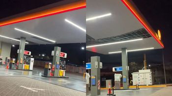 El viento Zonda tiró el techo de la Shell del Corredor del Oeste