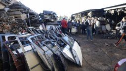 Allanaron por segunda vez un desarmadero ilegal de autopartes