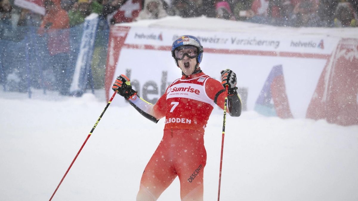 Esquí: Odermatt hace historia en Adelboden