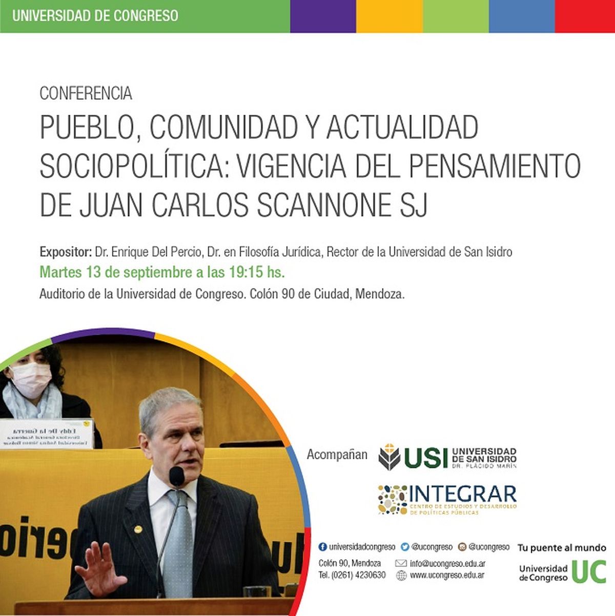 Esta conferencia tiene la colaboración de la Universidad de San Isidro.