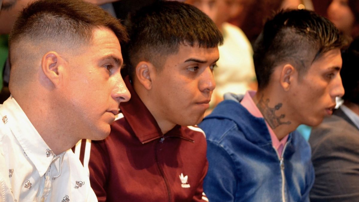 Los acusados por el crimen de Luciano G&oacute;mez en San Rafael.