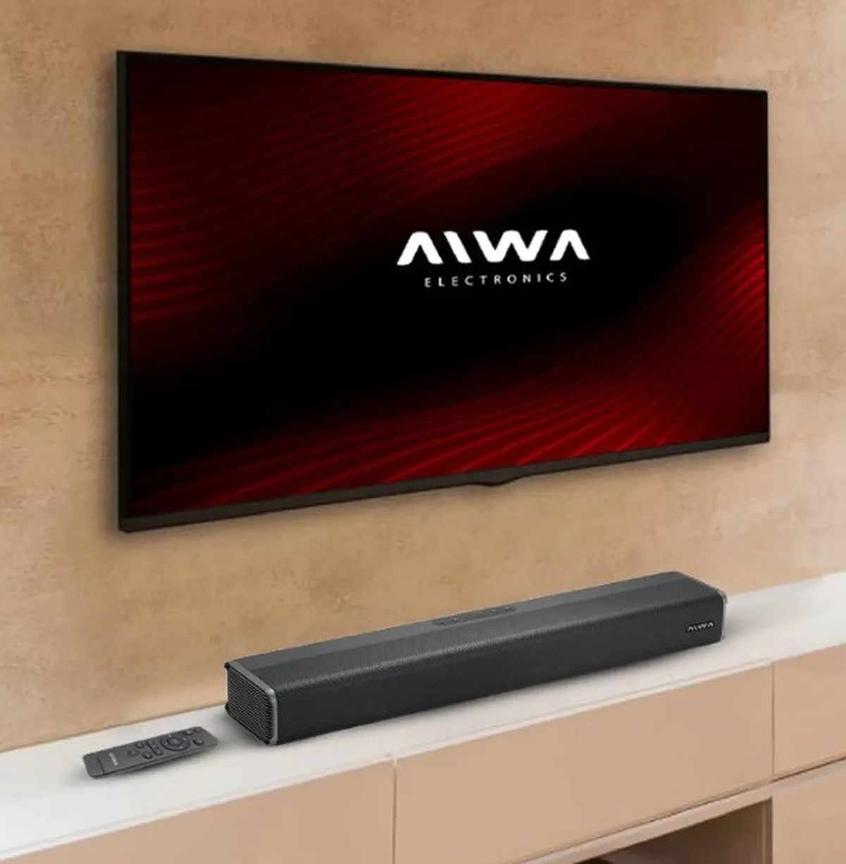 Barra de sonido Aiwa para conectar al televisor a través del puerto HDMI. Barra de sonido Aiwa para conectar al televisor a través del puerto HDMI.