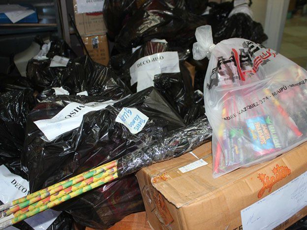 Más de 1600 kilos de pirotecnia fueron secuestrados para Navidad y Año Nuevo