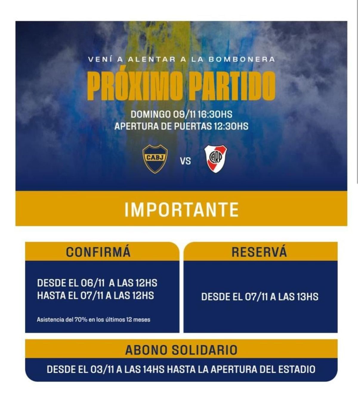 Así se pueden adquirir las entradas para el Superclásico.