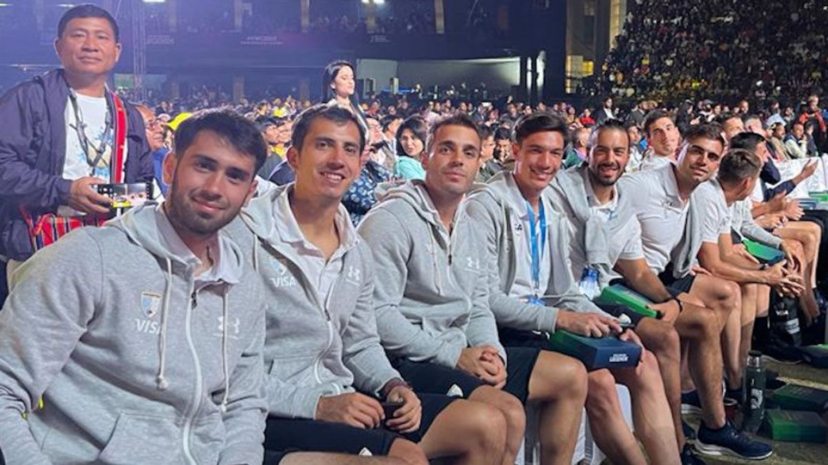 Los Leones en el acto inaugural del Mundial 