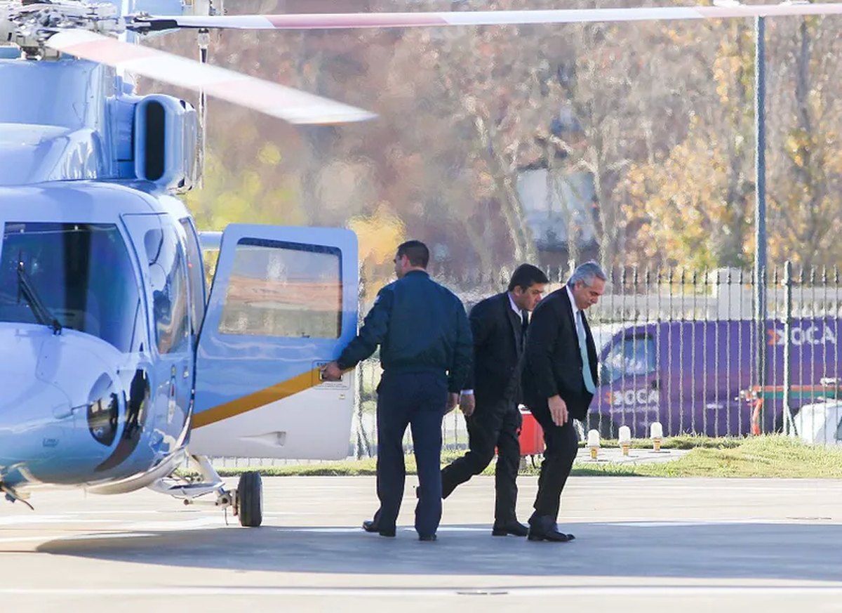 El helicóptero presidencial. Varias veces lo abordó Alberto Fernández. El helicóptero presidencial. Varias veces lo abordó Alberto Fernández.