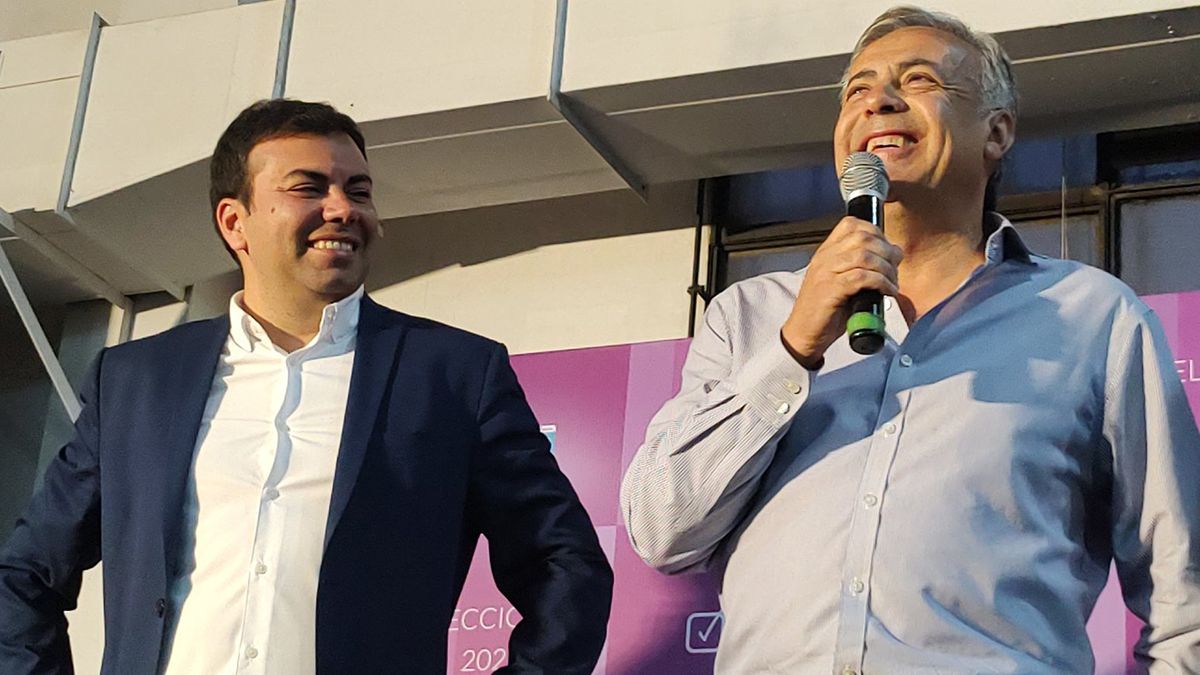 Alfredo Cornejo junto al precandidato a intendente en Las Heras, Francisco Lo Presti.