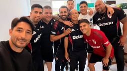 Milton Casco y Enzo Pérez se despidieron de sus compañeros este viernes. Milton Casco y Enzo Pérez se despidieron de sus compañeros este viernes.