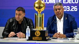 El tesorero de AFA, Pablo Toviggino, y el presidente de la institución, Claudio Tapia.