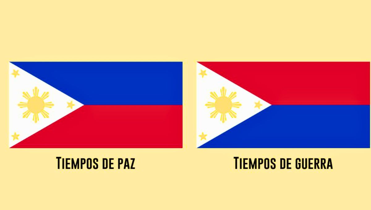 Filipinas es el único país del mundo que utiliza dos banderas, aunque en realidad no son dos diferentes, sino que se trata de la misma colocada de forma invertida. Filipinas es el único país del mundo que utiliza dos banderas, aunque en realidad no son dos diferentes, sino que se trata de la misma colocada de forma invertida.