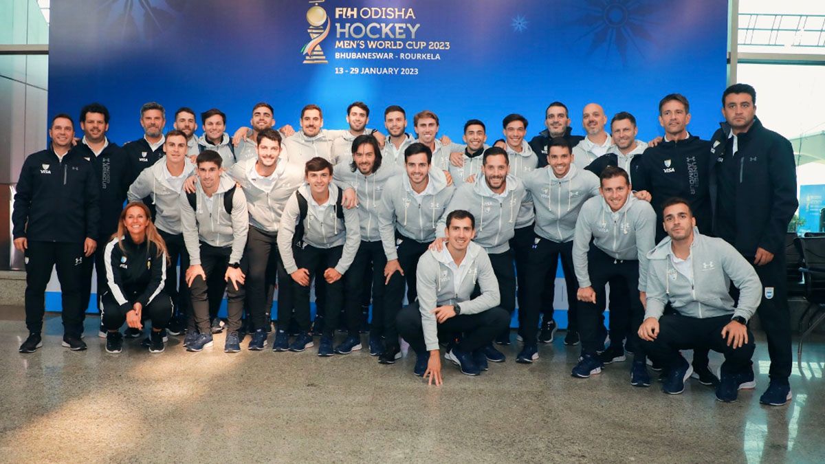 Los Leones en India donde jugarán desde este viernes el Mundial de Hockey 2023