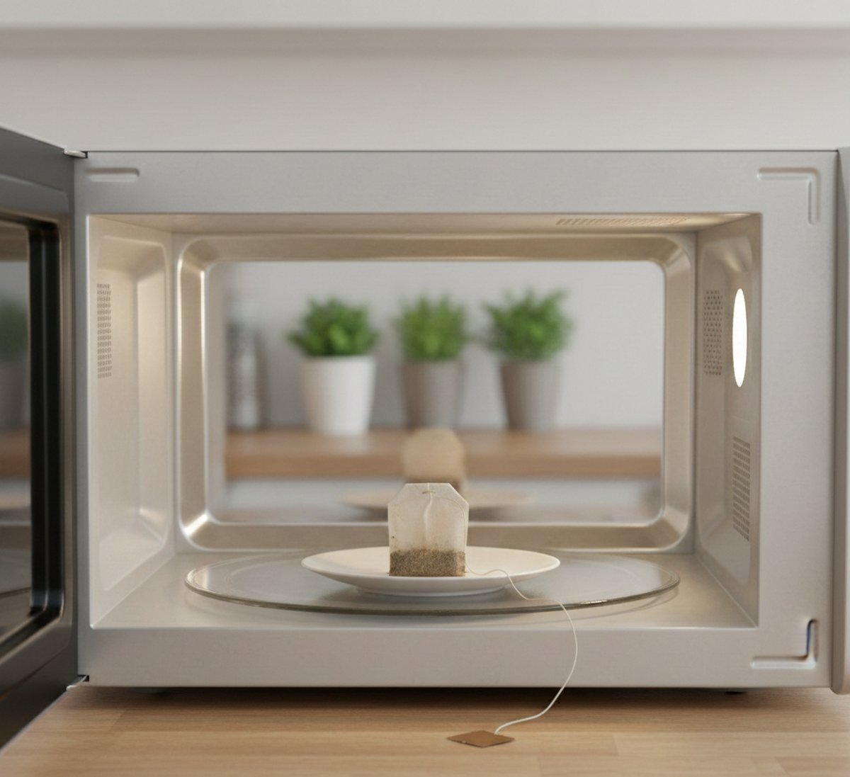 Beneficios de colocar un saquito de t&eacute; en el microondas.