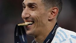 La felicidad de Ángel Di María tras ser campeón del mundo. Pasó un mes de la consagración de la Selección argentina.