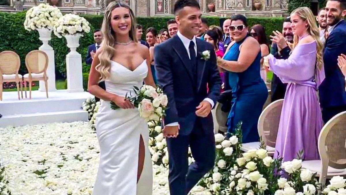 Agustina Gandolfo y Lautaro Martínez se casaron en Como
