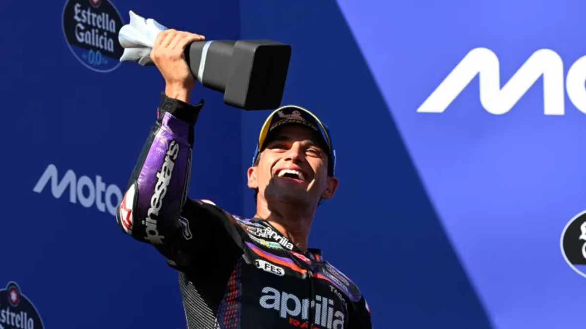 Jorge Martín, ganador con Aprilia de la Carrera Sprint del Gran Premio de Francia de MotoGP. Jorge Martín, ganador con Aprilia de la Carrera Sprint del Gran Premio de Francia de MotoGP.
