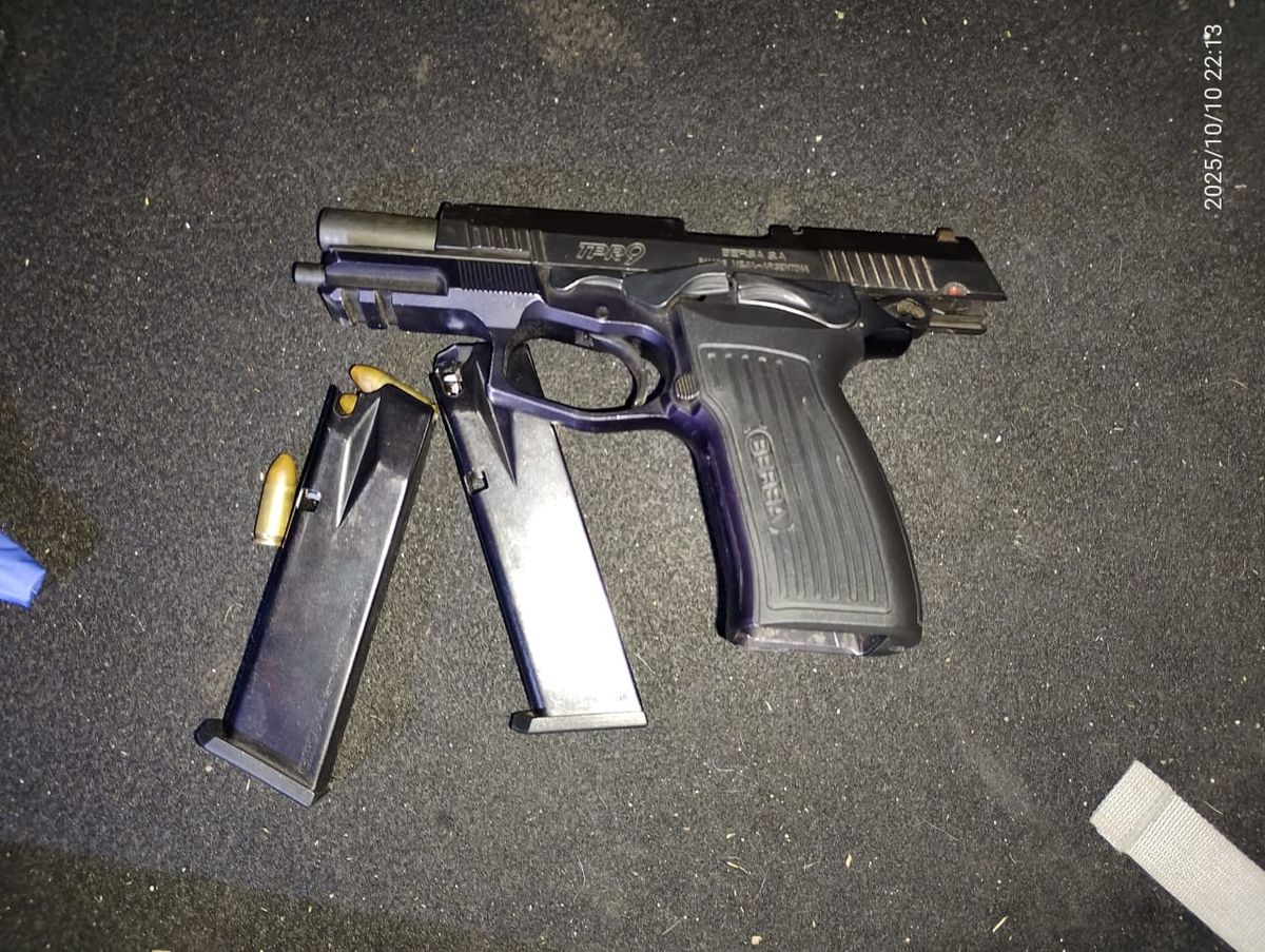 Arma secuestrada en Guaymallén. Arma secuestrada en Guaymallén.