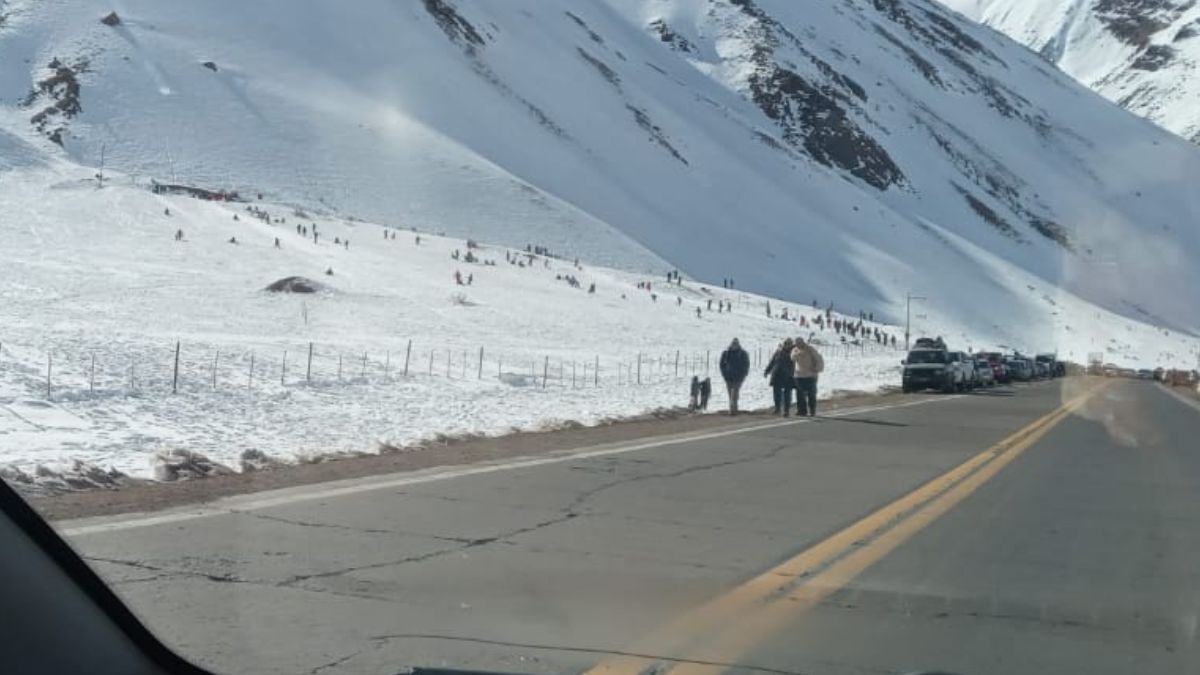 Postal del cruce a Chile de este domingo.