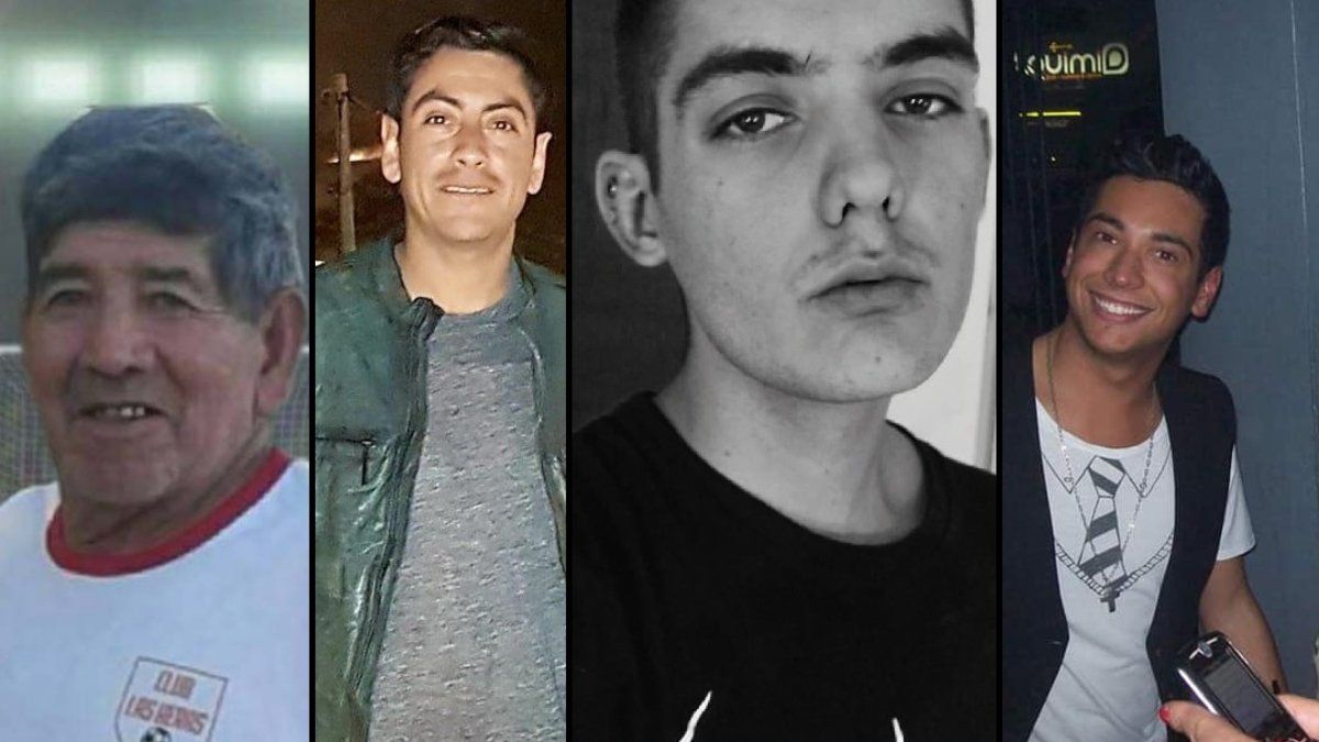 Algunas de las víctimas de homicidios en asaltos en Mendoza durante 2021.