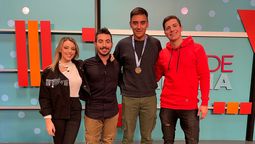 Agustín López, campeón argentino de futsal con Mendoza, estuvo de visita en Canal 7