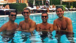 A la pelotita... Cristiano sorprendió a sus amigos