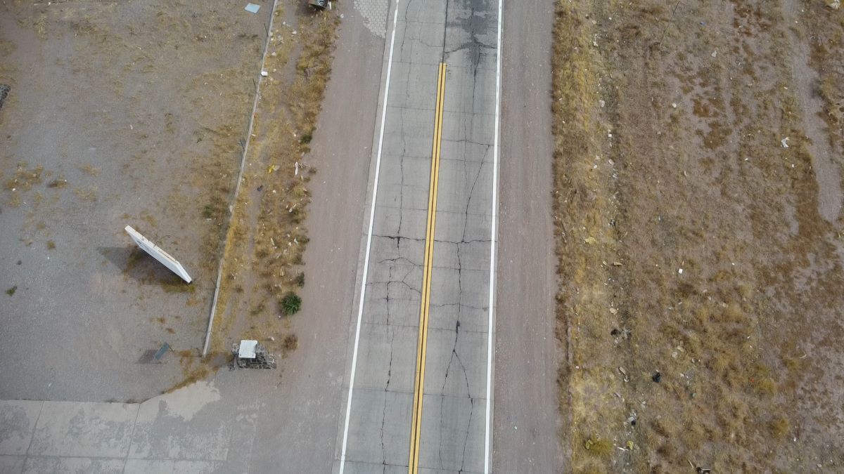 La Ruta 7 a Chile vista desde el aire. La Ruta 7 a Chile vista desde el aire.