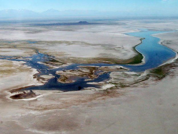 La laguna de Llancanelo está seca