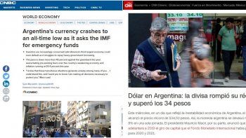Así reflejan los medios del mundo la crisis  en Argentina