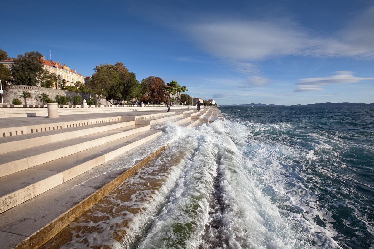 El órgano marino de Zadar, Croacia. El órgano marino de Zadar, Croacia.