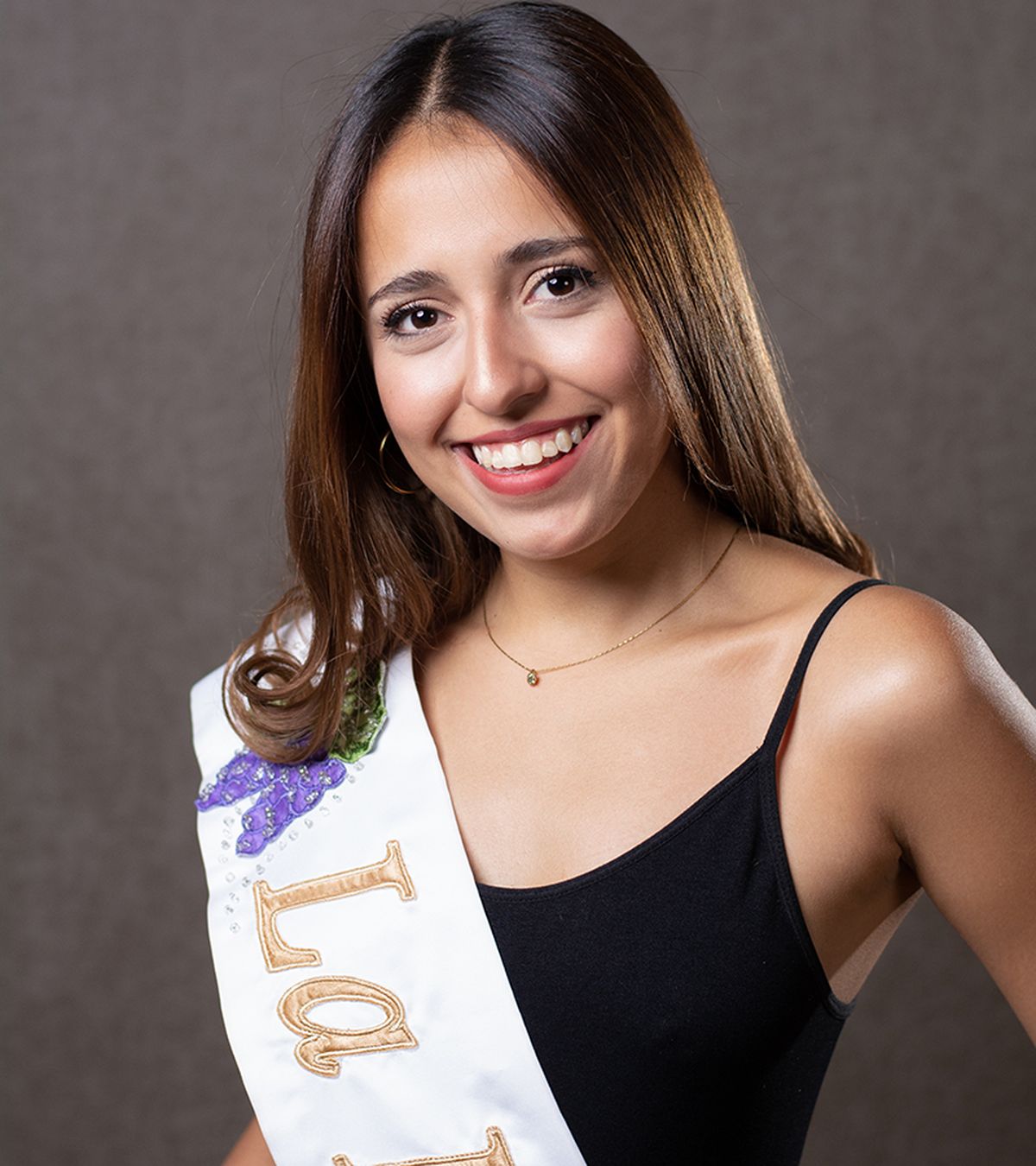 Melina Rodríguez representante de La Pega en la Vendimia 2023 de Lavalle.